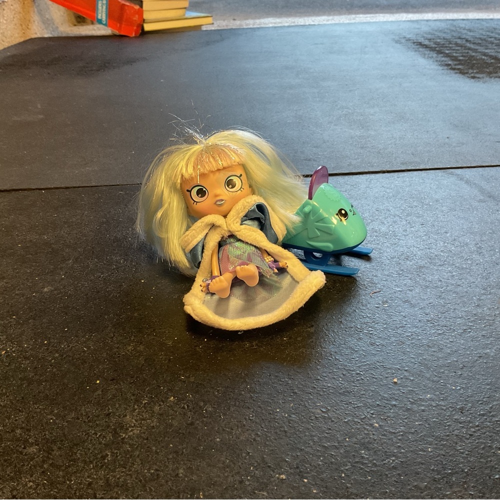 Doll with Blue ski board Accessory